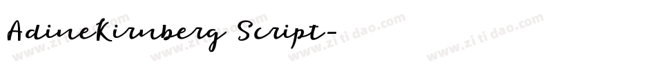 AdineKirnberg Script字体转换